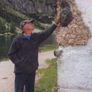 Romano Mazzini in montagna.